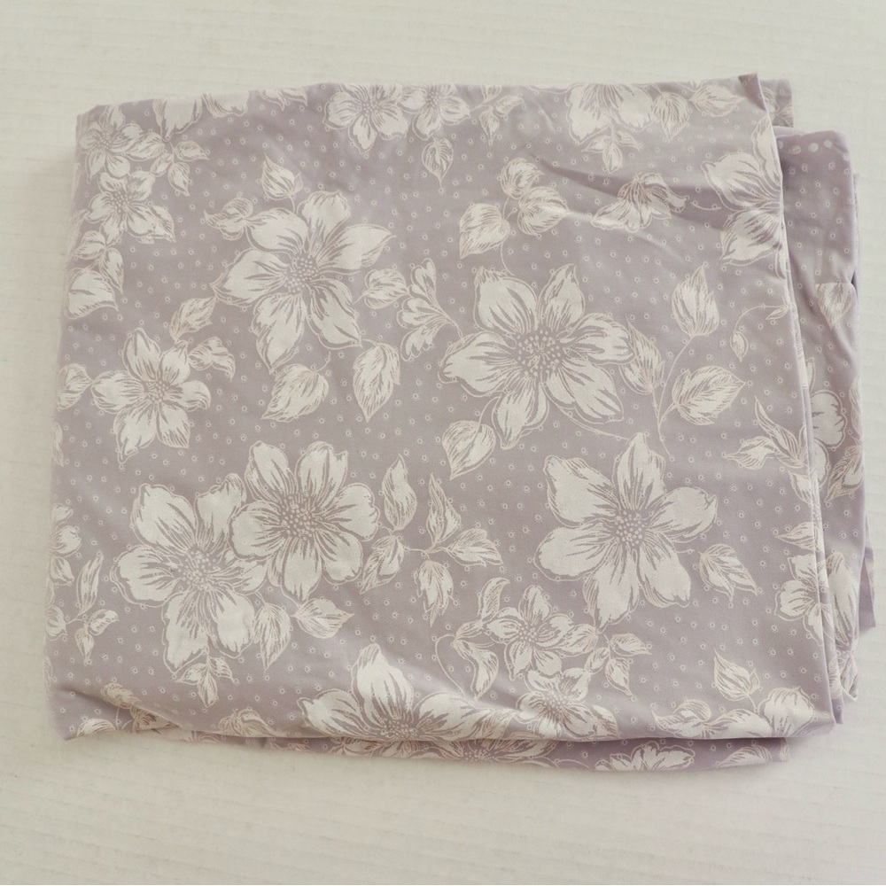 Lilac purple floral printed polymide lycra fabric, 1 yard